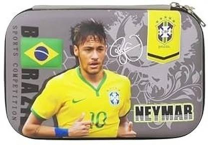 Sannu Football Neymar Big Stationery Organizer EVA Pencil Case for Kids (Pack of 1) Football Player Art Artificial Leather Pencil Box