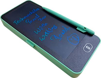 TECHNOCHITRA LCD Writing Tablet Pencil Box with Rewritable LCD Screen, Built-In Lock with good space Art Plastic Pencil Box