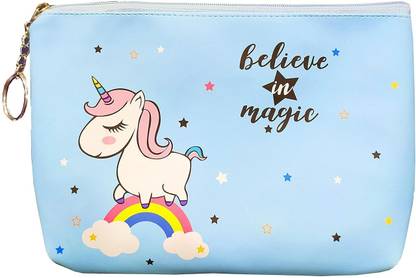 SPOT HUNT Unicorn Big Size Zipper Closer Stationery Organizer Pencil Pouch (A5 Size, 1Pc) Unicorn Art Polyester Pencil Box