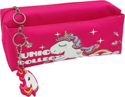 dishvy Unicorn Pencil Pouch for Girls/Boys |Multipurpose Pouch for Kids Art Canvas Pencil Box
