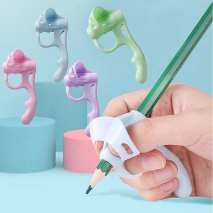 9Up 4PCs Silicone Pencil Holder Handwriting Correction Tool for Kids Pencil Grip