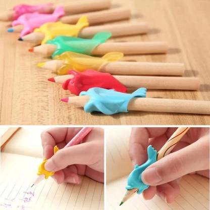 KUNYA Pencil Gripper 2 Finger Silicon Pencil Holder Handwriting Aid Grip for Kids Pencil Grip