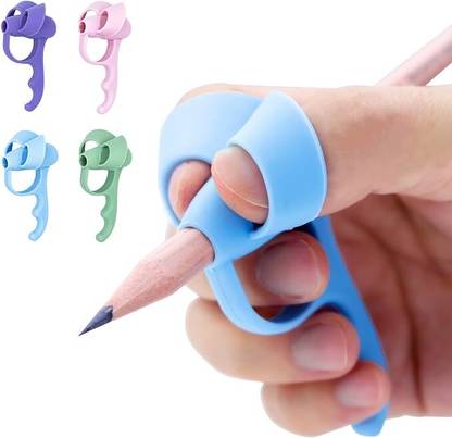 TREXEE Colorful Soft Silicone Pencil Grip Writing Aid Grip for Kids Handwriting,Holder Pencil Grip