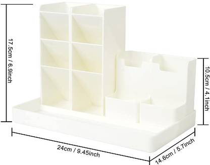 ASTIKAYA 13 Compartments Acrylic Pen Stand For Office& School Study Table Pencil Grip