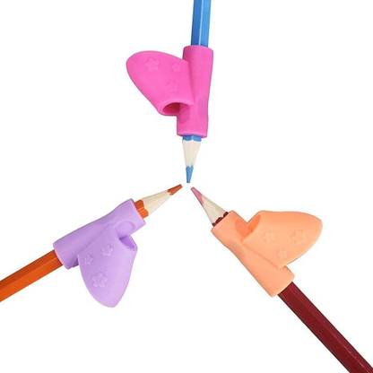 Ji And Ja Silicone Pencil Grips Two-Finger Handwriting Pencil Holder for Children Writing Pencil Grip
