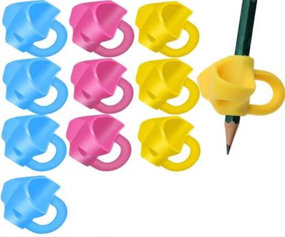 BHOOLU&GOOLU Pencil Or Pen Grip Holder for Children Writing - 10 Pcs Set Pencil Grip
