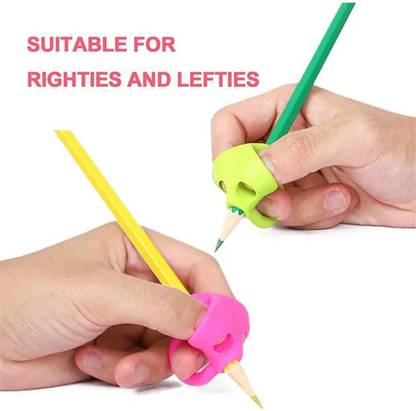 rashi Two-Finger Silicone Pencil Grips for Kids Pencil Holder for Children - 4Pcs Pencil Grip