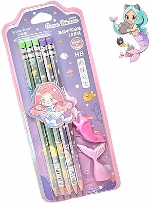 SURPRIZIOO Mermaid Pencil Set Pencil Grip