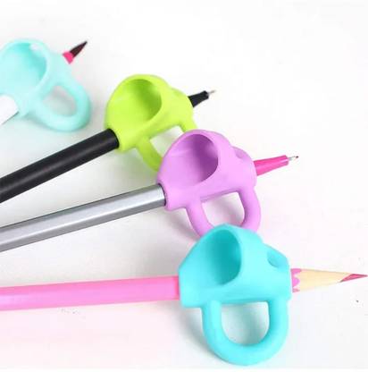 rashi Two-Finger Silicone Pencil Grips for Kids Pencil Holder for Children - 3Pcs Pencil Grip