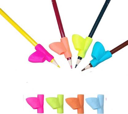 KUNYA Silicone Pencil Grips Two Finger Handwriting Pencil Holder for Children Pencil Grip