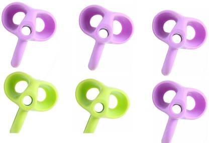 YTM Pack of 6 Silicone Pencil Grips for Kids Handwriting Pencil Holder for Children Pencil Grip