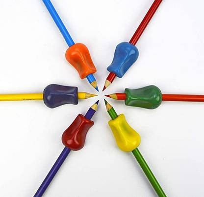 TREXEE 5 Pcs Pencil Grips for Kids Handwriting, Silicone Pencil Grip