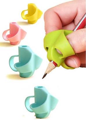 YTM Pack of 5 Two-Finger Silicone Pencil Grips for Kids Handwriting Pencil Pencil Grip