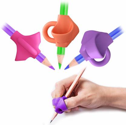 QWEEZER Pack of 3 Pencil Grips for Kids Handwriting, Children Pencil Holder grip Pencil Grip