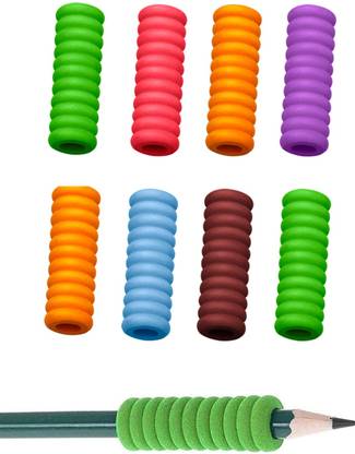 KRYTONE 8 Pcs Foam Pencil Grips Soft Cushioned Foam Aid Pen Holder Pencil Grip