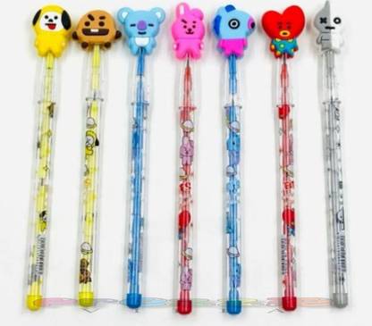 groovy dudz BTS Bullet Pencils | 12 Pencils | Tiny Tan | Best Korean Band Pencil