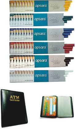 APSARA Wax Based Glass Marking Pencils in All Assorted Colours - Set of 18 Pc. Value Pack Pencil