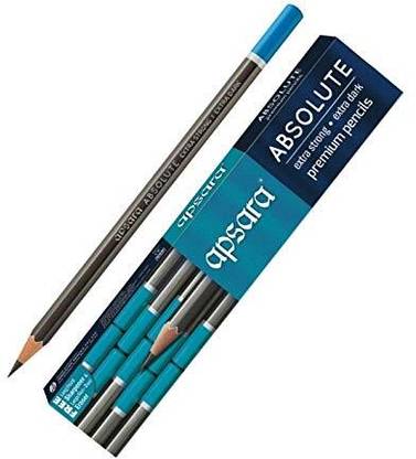 APSARA Absolute Pencil, Hexagonal Body for Strong Grip Free Sharpener & Eraser Pencil