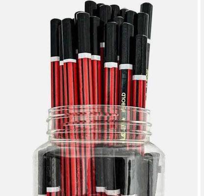 Posshe Hexa Pencil Jar with Cricket Eraser Set for Unisex Kids and Students Pencil