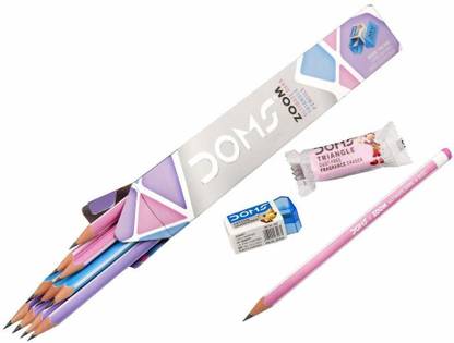 DOMS Zoom Ultimate Dark Triangle Pencils - Pack of 5 (10 Pencils in each pack) Pencil