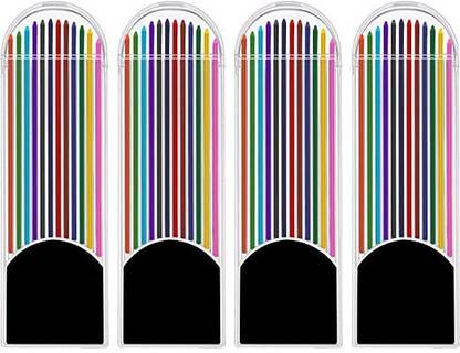 Levin 48 Pieces Colored Lead Refills, 2.0 mm, 90 mm Tall, Pre-Sharpened, 12 Colors Pencil