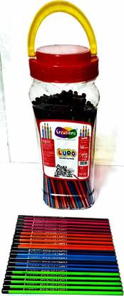 ludo Extra Dark Hexangel Shape 100 Pencils Jar Pencil