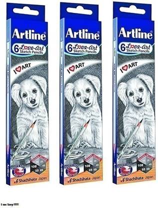 Artline HB,2HB,4HB,6HB,8HB,10HB Skech Pencil Set of 3 Packet Pencil