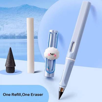 triple paper Everlasting Endless Pencil, Replaceable Graphite Nib Triangular Grip Pencil Pencil