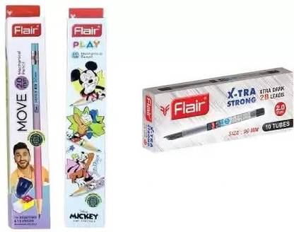 FLAIR Mechanical Extra Dark 2B Pencils(Mickey+Move) with Leads Pencil