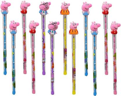 JELLIFY Peppa Pig Push-up Non - Sharpening Stacking Pencils /Birthday Gift for Kids Pencil