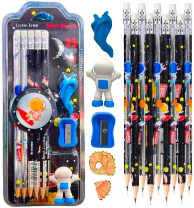 AAHANSHOPPE ASTRONAUT SPACE THEME PENCIL GIFT SET PACK OF 2 SETS Pencil