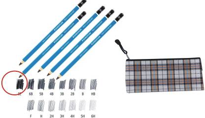 STAEDTLER Mars Lumograph Drawing Pencil EE for Design and Drafting - Pack of 5 Pencils Pencil