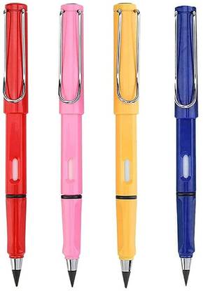 Rangwell 4pcs Inkless Pencils Eternal, Everlasting Pencil Replaceable Head, Nib Pencil Pencil