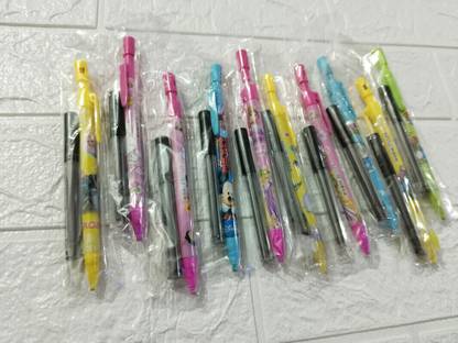 triple paper 2mm Cartoon Print 10 Mechanical Pencils, 10 Removable Sharpeners & 10 Lead Cases Pencil