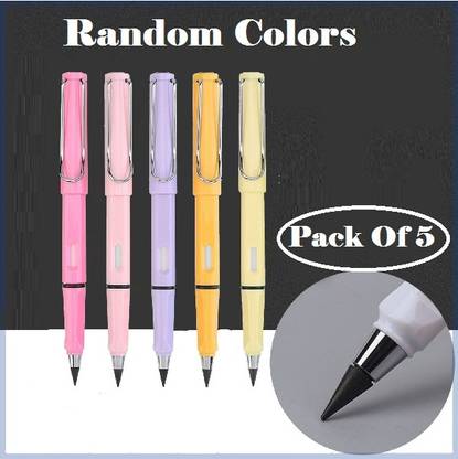 AirSoft 5pcs Everlasting Pencil Unlimited Inkless Pencil,Reusable Everlasting Pen Pencil