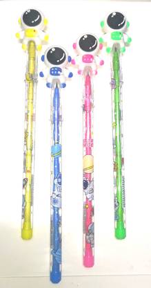 Oneclickshopping Pack of 4 Space Tops Fancy Mechanical Pencils For Kids Pencil
