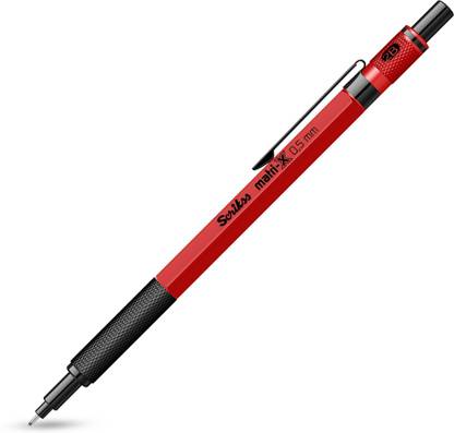 Scrikss Office Matri-x 0.5mm Clutch Pen Pencil | Hexagonal Plastic Body | Brass Grip Pencil