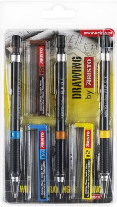 Aristo FLP College Set | Technical Drawing Set | 0.35 0.5 & 0.7mm Leads & Mechanical Pencil