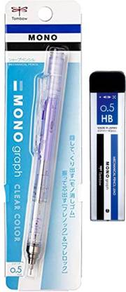 Tombow Mechanical Monograph Clear Purple Color Combo 0.5mm Lead & Pencil