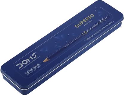 DOMS Superio Super Dark With Tin Box Pencil Pencil