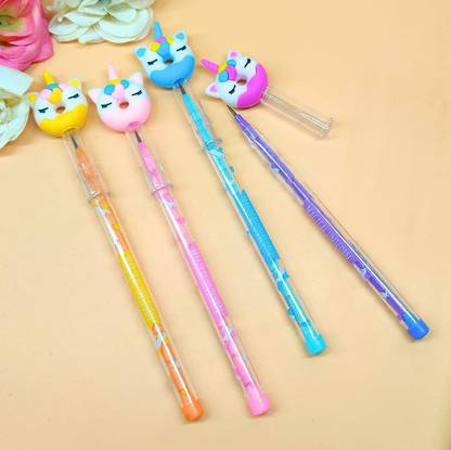 AncientKart Stack Pencil Donut Designed Set of 4 Pencil