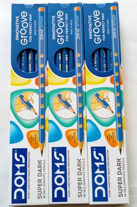 DOMS super dark groove pencil pack 3 Pencil