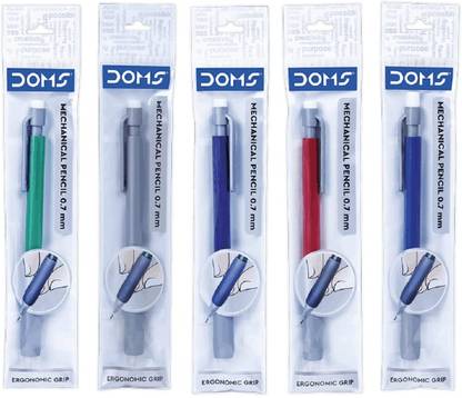 DOMS 0.7 mm Lead Mechanical Pencil Pouch Pack | Smooth And Dark Writing Pencil