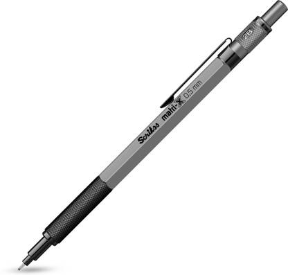 Scrikss Office Matri-x 0.5mm Clutch Pen Pencil | Hexagonal Plastic Body | Brass Grip Pencil