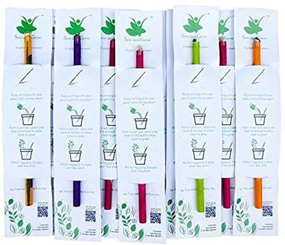 Sow and Grow Plantable Pencils (Pack Of 25 Single Pencils) Made With 100% Recycled Paper Pencil