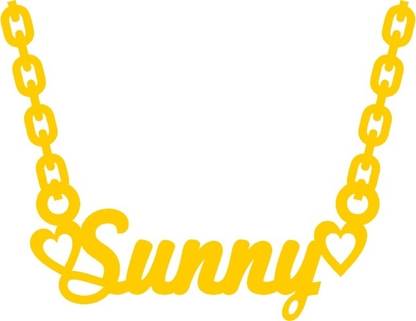 Vermagallery Sunny Heart Customized Name Pendant Brass, Gold-plated Brass Pendant