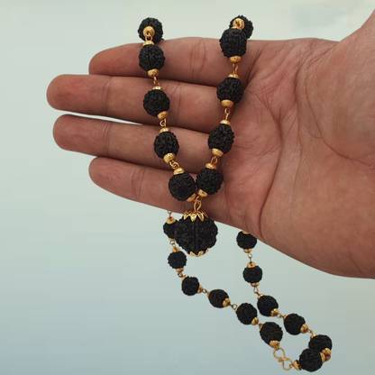 A1 yashvriddhi Most Beautiful Bhagwan Ram Dotted Locket Pendant With Rudraksha Mala Gold-plated Beads Brass, Alloy Pendant