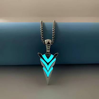 P. R. PRINTS Radiam Arrow Alloy Pendant with Stainless Steel Box Chain for Men & Boy Silver Pendant Set