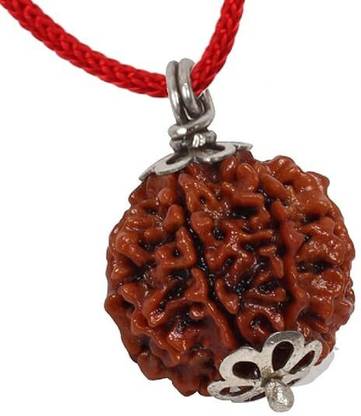 jemskart 12 Mukhi Nepali Rudraksha Brown Sterling Silver Plated Pendant Sterling Silver Sterling Silver Pendant