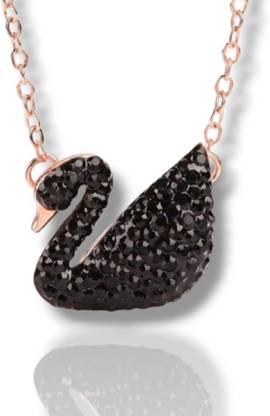 SAJH SAJH Black colour rose gold plated chain pendant Copper, Platinum Crystal Alloy Pendant